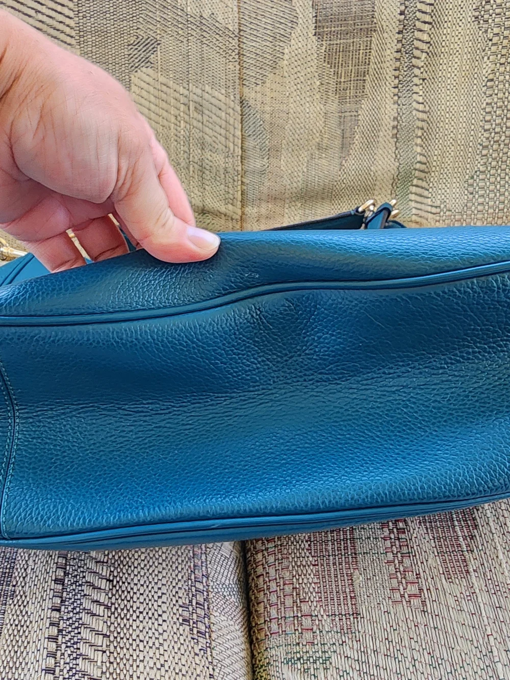 Coach Harley Teal Leather Hobo Bag